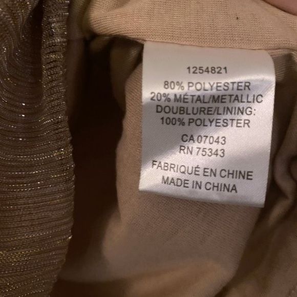Joie Sparkly Gold and Beige Blouse - Picture 7 of 8